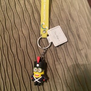 Minion Soldier Keychain with Yellow Wristband